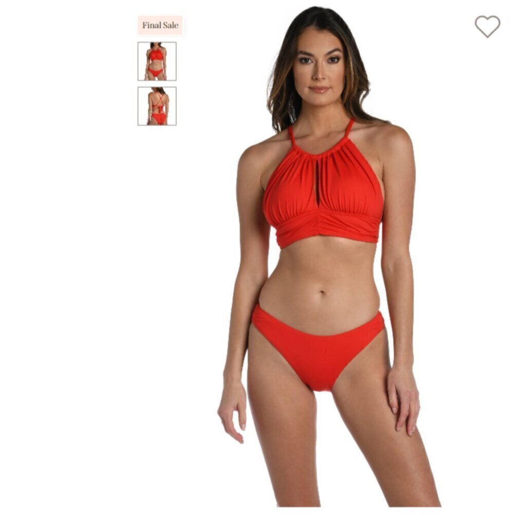 La Blanca Sexy Greek Island Goddess Mid-Rise Orangeade Bikini Set Size 20-22 - Picture 3 of 3